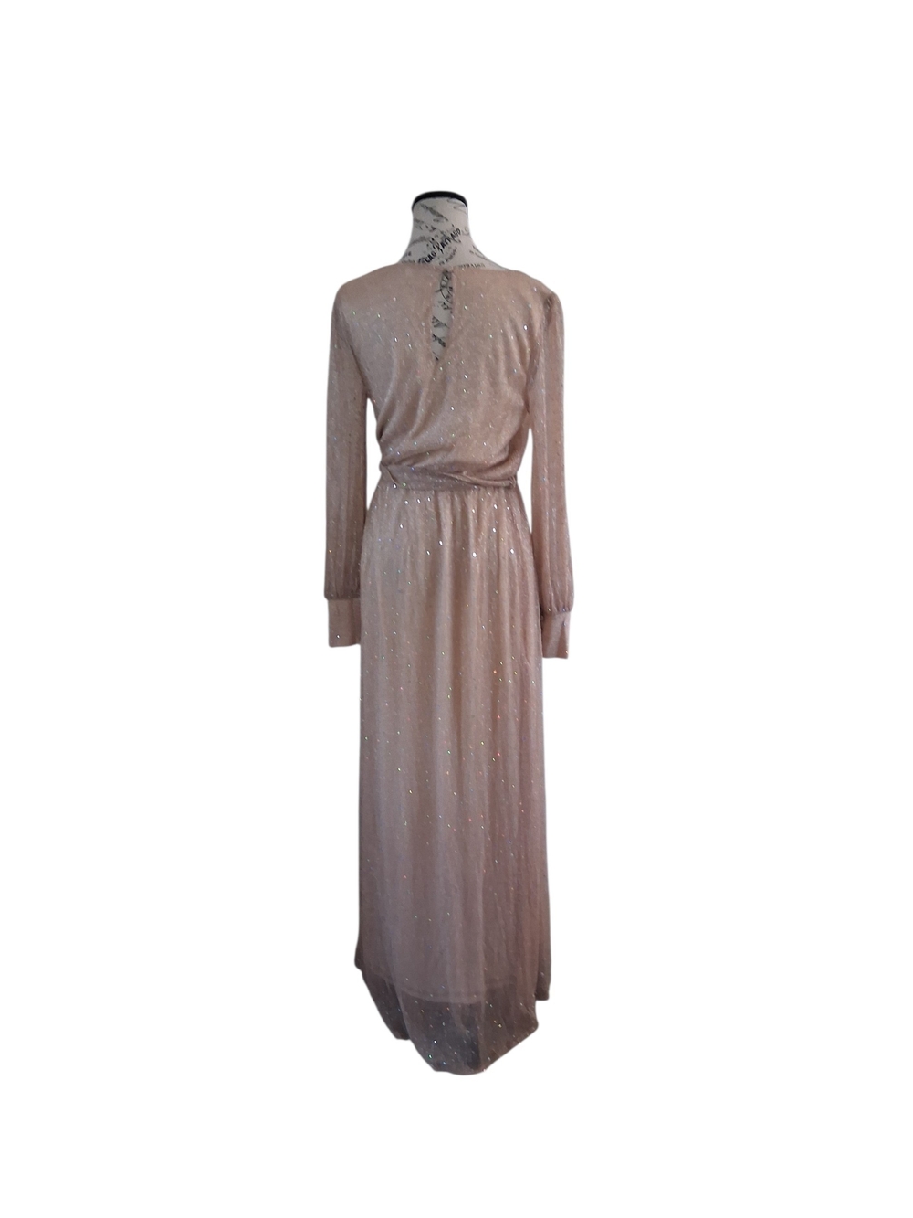 Baltic Born Blush Sequin Wrap Maxi Dress Medium Wedding Maternity Friendly - Picture 6 of 8